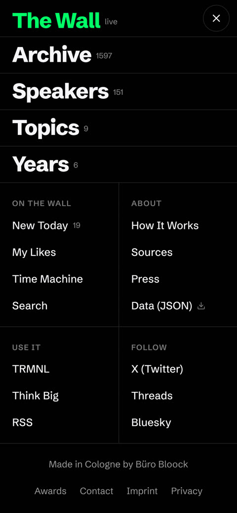 Mobile, menu